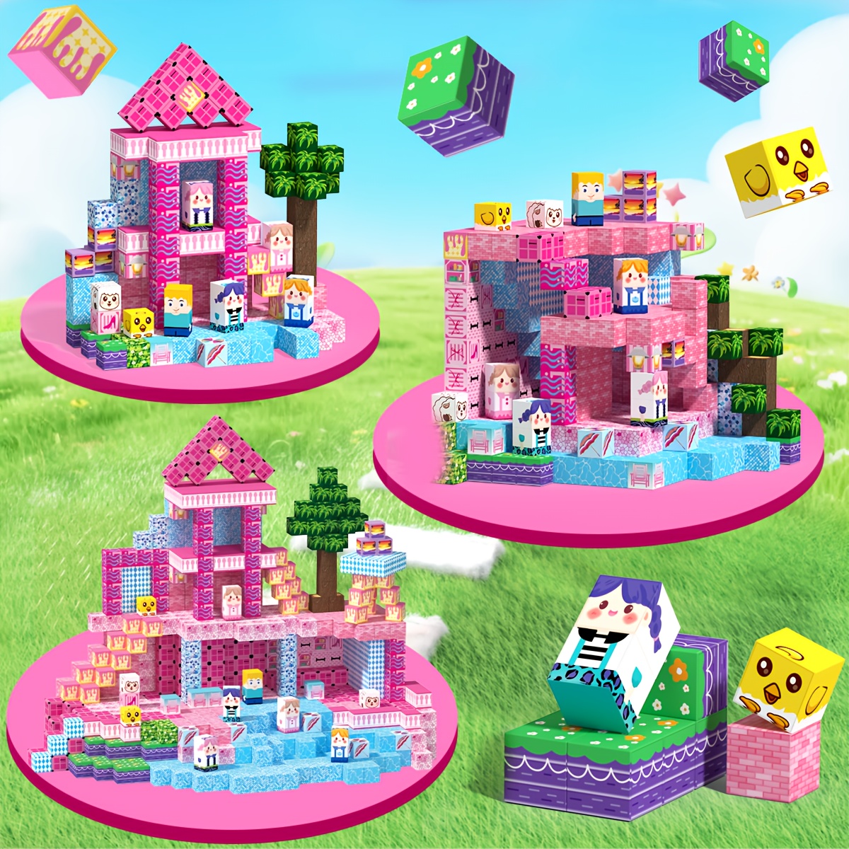 100pcs Magnetic Building Blocks Stacking Set
